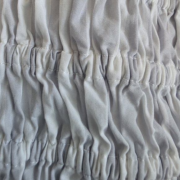 J. Crew Blue & White Smocked Striped Crop Top Gently Used Size L - Picture 6 of 14